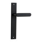 Door Lever Bronte on Long Backplate Matt Black H240xW38xP56mm in Matt Black
