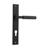 Door Lever Brunswick Rectangular Euro Matt Black CTC85mm H240xW38xP60mm in Matt Black