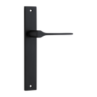 Door Lever Como Rectangular Latch Right Hand Fixed Matt Black L119xP59mm BPH240xW38mm in Matt Black