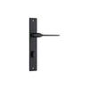 Door Lever Como Rectangular Privacy Matt Black CTC85mm H240xW38xP59mm in Matt Black