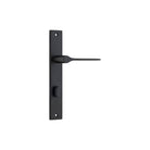 Door Lever Como Rectangular Privacy Matt Black CTC85mm H240xW38xP59mm in Matt Black
