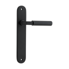 Door Lever Berlin Oval Latch Matt Black H237xW40xP57mm in Matt Black