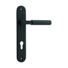 Door Lever Berlin Oval Euro Matt Black CTC85mm H237xW40xP57mm in Matt Black