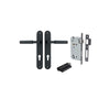 Door Lever Berlin Oval Euro Pair Matt Black CTC85mm L120xP57mm BPH240xW40mm Mortice Lock Euro Matt Black CTC85mm Backset 60mm, Euro Cylinder Dual Function 5 Pin Matt Black 65mm KA4 in Matt Black