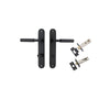 Door Lever Berlin Oval Privacy Matt Black CTC85mm L120xP57mm BPH240xW40mm Privacy Kit Tube Latch Split Cam 'T' Striker Matt Black Backset 60mm, Privacy Bolt Round Bolt Matt Black Backset 60mm in Matt Black
