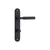 Door Lever Berlin Oval Privacy Matt Black CTC85mm H237xW40xP57mm in Matt Black