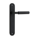 Door Lever Brunswick Oval Latch Matt Black H237xW40xP60mm in Matt Black