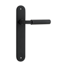 Door Lever Brunswick Oval Latch Matt Black H237xW40xP60mm in Matt Black