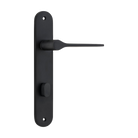 Door Lever Como Oval Privacy Matt Black CTC85mm H240xW40xP59mm in Matt Black