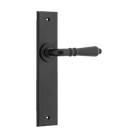 Door Lever Sarlat Chamfered Latch Matt Black H240xW50xP55mm in Matt Black