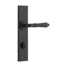 Door Lever Sarlat Chamfered Privacy Matt Black CTC85mm in Matt Black