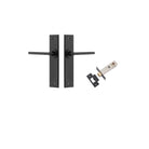 Door Lever Baltimore Chamfered Matt Black L118xP56mm BPH240xW50mm Passage Kit Tube Latch Split Cam 'T' Striker Matt Black Backset 60mm in Matt Black