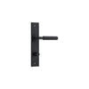 Door Lever Brunswick Chamfered Privacy Matt Black CTC85mm H240xW50xP60mm in Matt Black