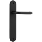 Door Lever Oslo Oval Latch Matt Black H230xW40xP57mm in Matt Black