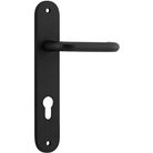 Door Lever Oslo Oval Euro Matt Black CTC85mm H230xW40xP57mm in Matt Black