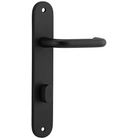 Door Lever Oslo Oval Privacy Matt Black CTC85mm H230xW40xP57mm in Matt Black