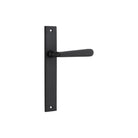 Door Lever Copenhagen on Long Backplate Pair Matt Black H240xW38xP61mm in Matt Black
