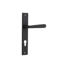 Door Lever Copenhagen Rectangular Euro Pair Matt Black CTC85mm H240xW38xP61mm in Matt Black