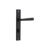 Door Lever Copenhagen Rectangular Privacy Pair Matt Black CTC85mm H240xW38xP61mm in Matt Black