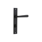 Door Lever Copenhagen Rectangular Privacy Pair Matt Black CTC85mm H240xW38xP61mm in Matt Black