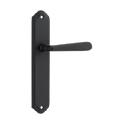 Door Lever Copenhagen Shouldered Latch Pair Matt Black H250xW48xP61mm in Matt Black