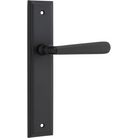 Door Lever Copenhagen Stepped Latch Pair Matt Black H237xW50xP61mm in Matt Black