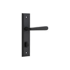 Door Lever Copenhagen Stepped Privacy Pair Matt Black CTC85mm H237xW50xP61mm in Matt Black