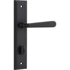 Door Lever Copenhagen Stepped Privacy Pair Matt Black CTC85mm H237xW50xP61mm in Matt Black