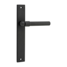 Door Lever Helsinki on Long Backplate Pair Matt Black H240xW38xP44mm in Matt Black