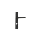 Door Lever Helsinki Rectangular Euro Pair Matt Black CTC85mm H240xW38xP44mm in Matt Black
