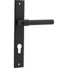 Door Lever Helsinki Rectangular Euro Pair Matt Black CTC85mm H240xW38xP44mm in Matt Black