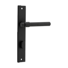 Door Lever Helsinki Rectangular Privacy Pair Matt Black CTC85mm H240xW38xP44mm in Matt Black