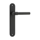 Door Lever Helsinki Oval Latch Pair Matt Black H240xW40xP44mm in Matt Black