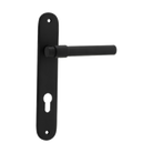 Door Lever Helsinki Oval Euro Pair Matt Black CTC85mm H240xW40xP44mm in Matt Black
