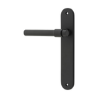 Door Lever Helsinki Oval Latch Left Hand Fixed Matt Black L137xP58mm BPH240xW40mm in Matt Black