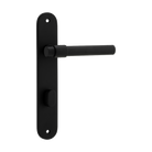 Door Lever Helsinki Oval Privacy Pair Matt Black CTC85mm H240xW40xP44mm in Matt Black