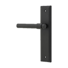 Door Lever Helsinki Stepped Latch Left Hand Fixed Matt Black L137xP61mm BPH237xW50mm in Matt Black