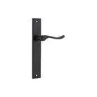 Door Lever Stirling on Long Backplate Pair Matt Black H240xW38xP64mm in Matt Black