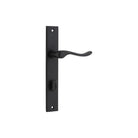 Door Lever Stirling Rectangular Privacy Pair Matt Black CTC85mm H240xW38xP64mm in Matt Black