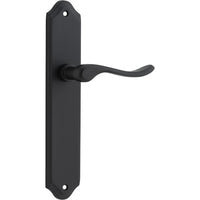 Door Lever Stirling Shouldered Latch Pair Matt Black H250xW48xP64mm in Matt Black