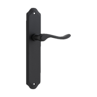 Door Lever Stirling Shouldered Latch Pair Matt Black H250xW48xP64mm in Matt Black