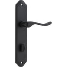 Door Lever Stirling Shouldered Privacy Pair Matt Black CTC85mm H250xW48xP64mm in Matt Black