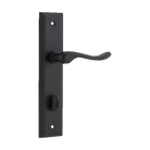 Door Lever Stirling Stepped Privacy Pair Matt Black CTC85mm H237xW50xP64mm in Matt Black