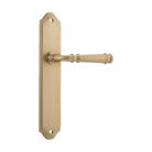 Door Lever Verona Shouldered Latch Brushed Brass H237xW50xP59mm in Brushed Brass