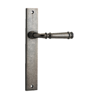 Door Lever Verona Rectangular in Distressed Nickel
