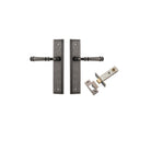 Door Lever Verona Stepped Latch Distressed Nickel H240xW50xP59mm Passage Kit Tube Latch Split Cam 'T' Striker Distressed Nickel Backset 60mm in Distressed Nickel
