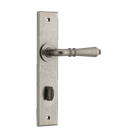 Door Lever Sarlat Chamfered Privacy Distressed Nickel CTC85mm in Distressed Nickel