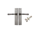 Door Lever Verona Chamfered Distressed Nickel L122xP58mm BPH240xW50mm Passage Kit Tube Latch Split Cam 'T' Striker Distressed Nickel Backset 60mm in Distressed Nickel