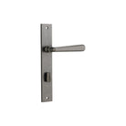 Door Lever Copenhagen Rectangular Privacy Pair Distressed Nickel CTC85mm H240xW38xP61mm in Distressed Nickel