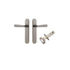Door Lever Copenhagen Oval Latch Pair Distressed Nickel H240xW40xP61mm Passage Kit Tube Latch Split Cam 'T' Striker Distressed Nickel Backset 60mm in Distressed Nickel
